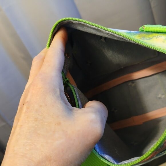 New Rainbow Clouds Sky print Crossbody Stachel Purse Bag Small Blue Pink Green - Picture 10 of 11